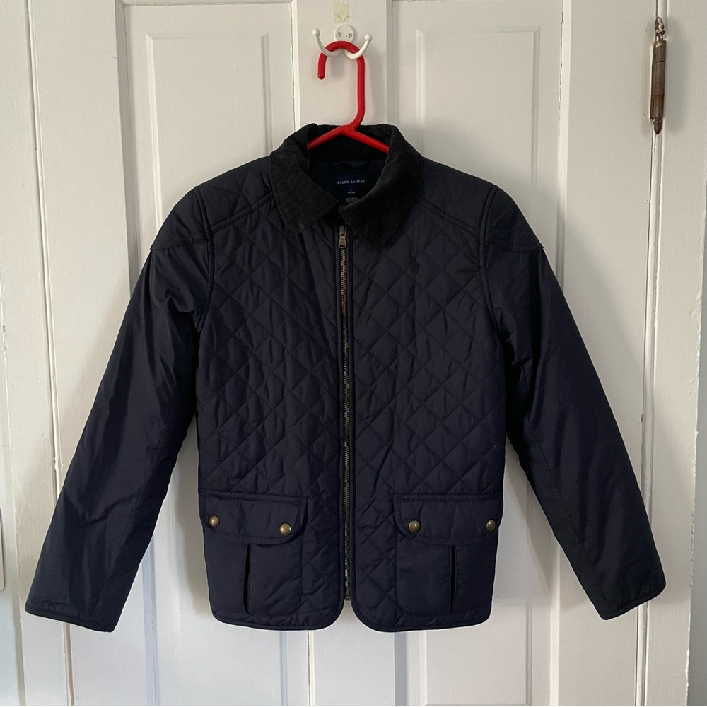 Ralph Lauren Navy Blue Quilted Barn Jacket Girls L